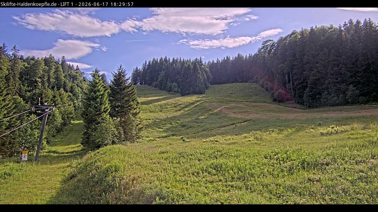 Archiv Foto Webcam Haldenköpfle - Blick auf Lift1