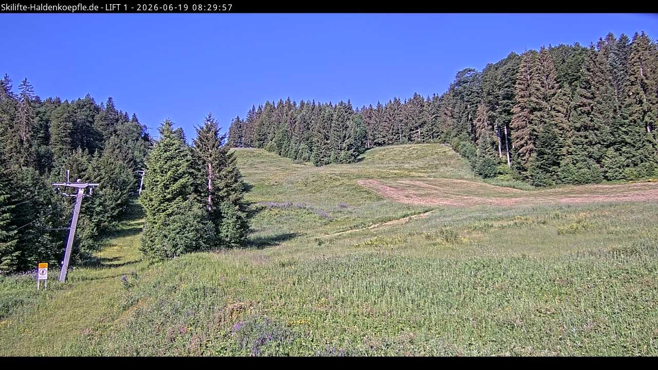 Archiv Foto Webcam Haldenköpfle - Blick auf Lift1