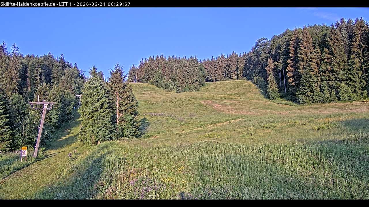 Archiv Foto Webcam Haldenköpfle - Blick auf Lift1