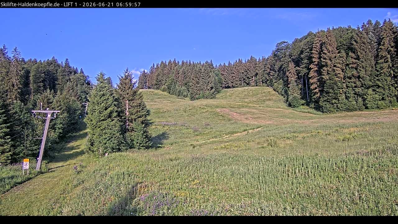 Archiv Foto Webcam Haldenköpfle - Blick auf Lift1