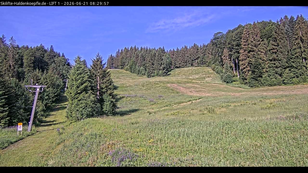 Archiv Foto Webcam Haldenköpfle - Blick auf Lift1