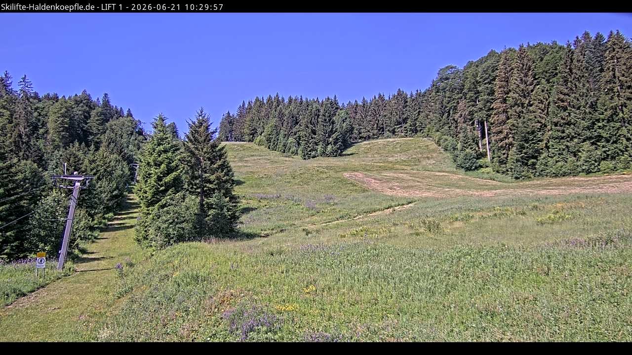 Archiv Foto Webcam Haldenköpfle - Blick auf Lift1