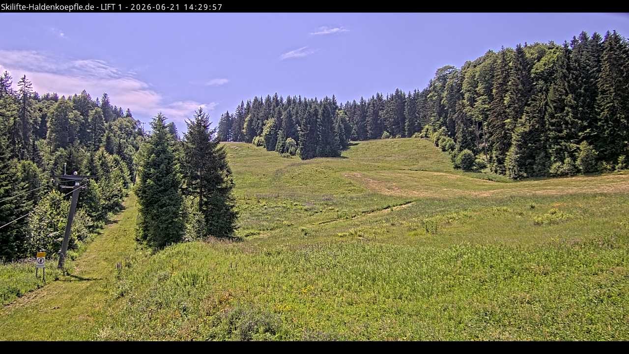 Archiv Foto Webcam Haldenköpfle - Blick auf Lift1