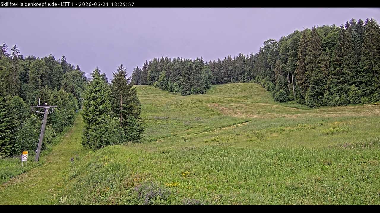 Archiv Foto Webcam Haldenköpfle - Blick auf Lift1