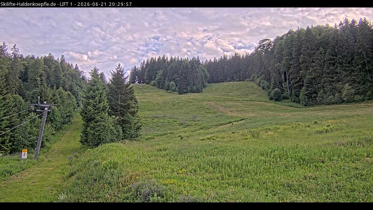 Archiv Foto Webcam Haldenköpfle - Blick auf Lift1