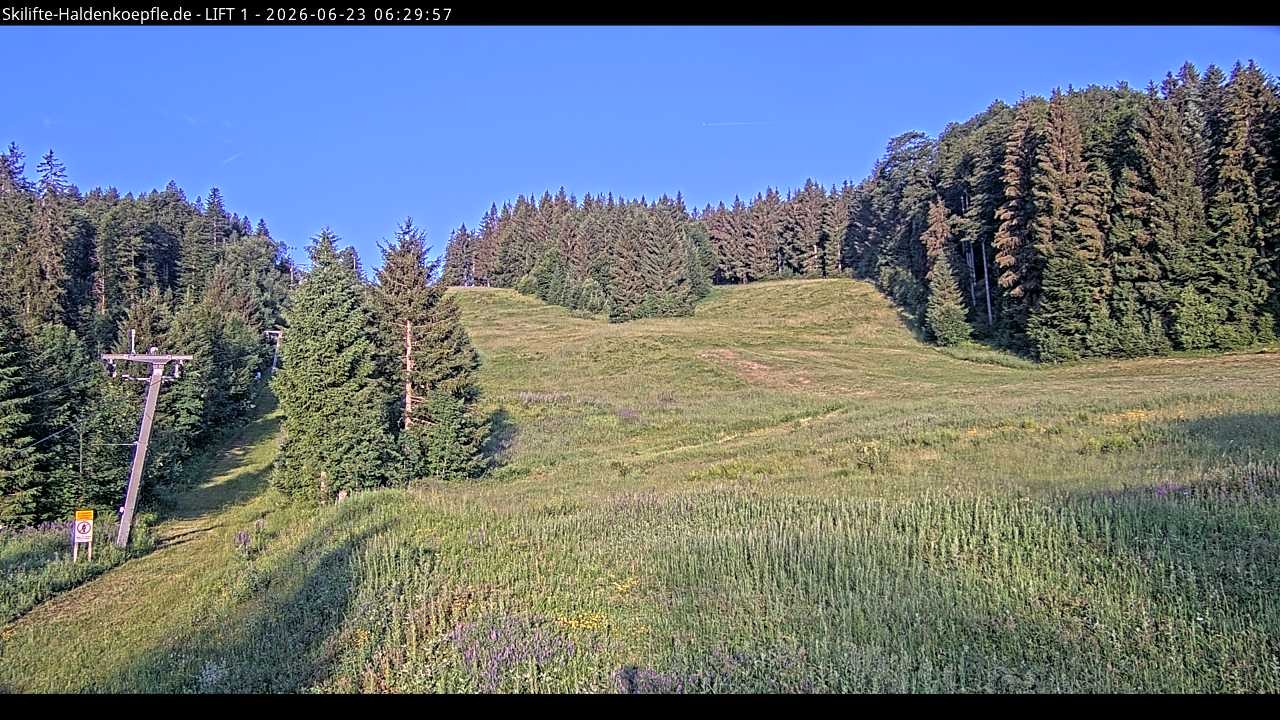 Archiv Foto Webcam Haldenköpfle - Blick auf Lift1