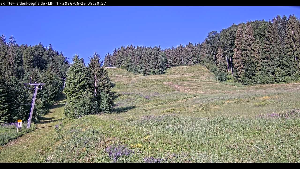 Archiv Foto Webcam Haldenköpfle - Blick auf Lift1