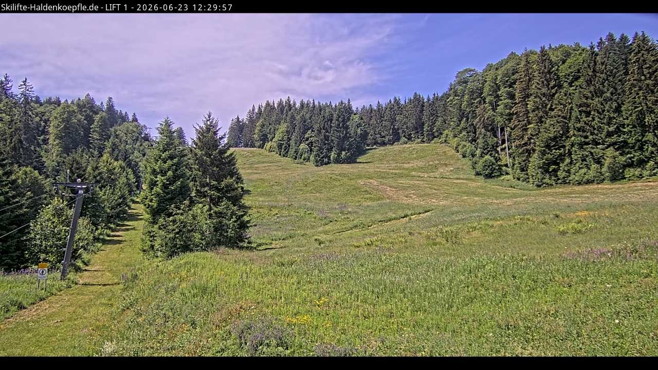 Archiv Foto Webcam Haldenköpfle - Blick auf Lift1