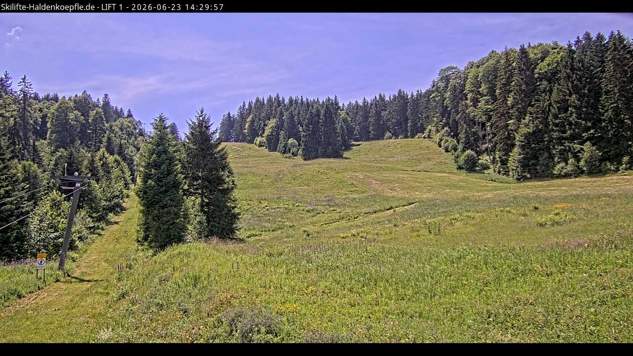Archiv Foto Webcam Haldenköpfle - Blick auf Lift1