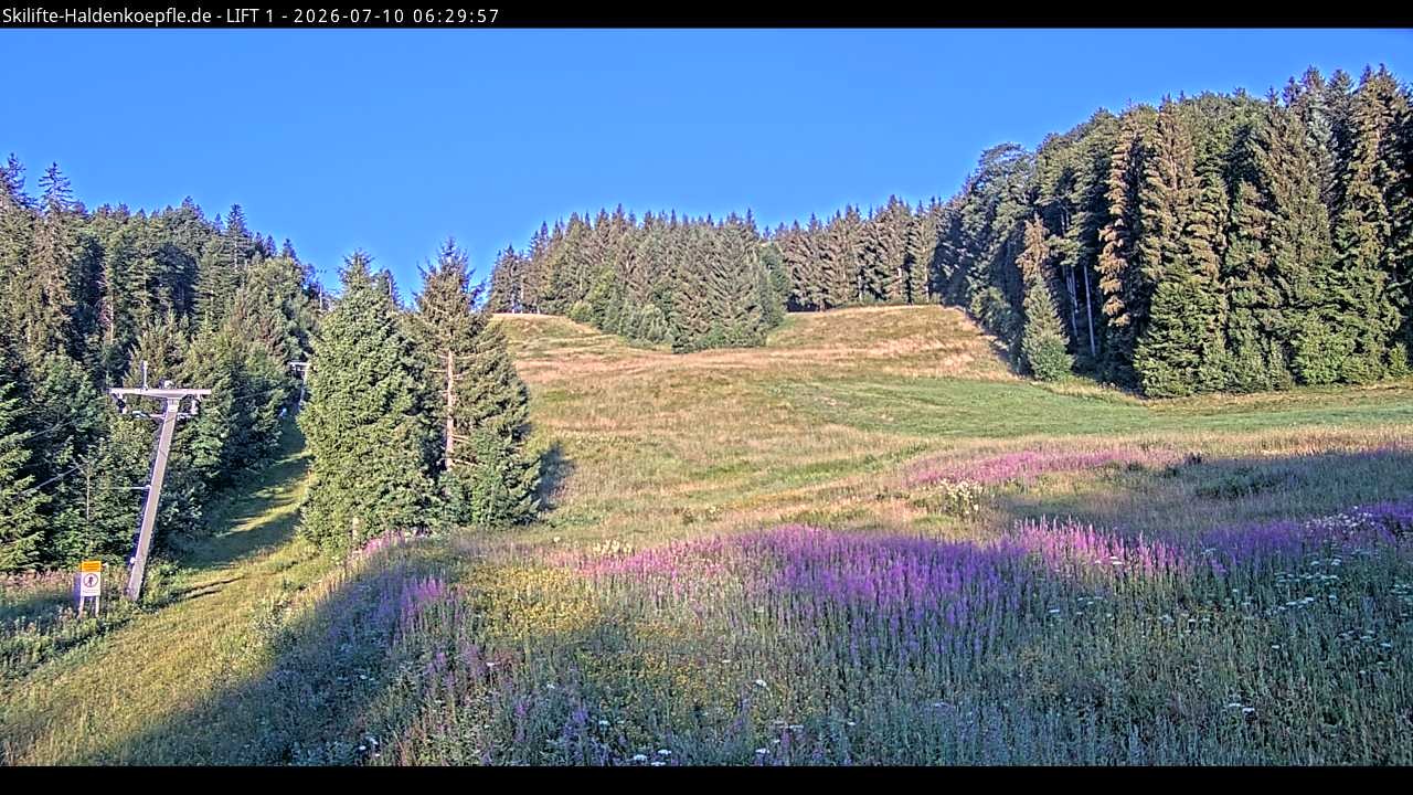 Archiv Foto Webcam Haldenköpfle - Blick auf Lift1
