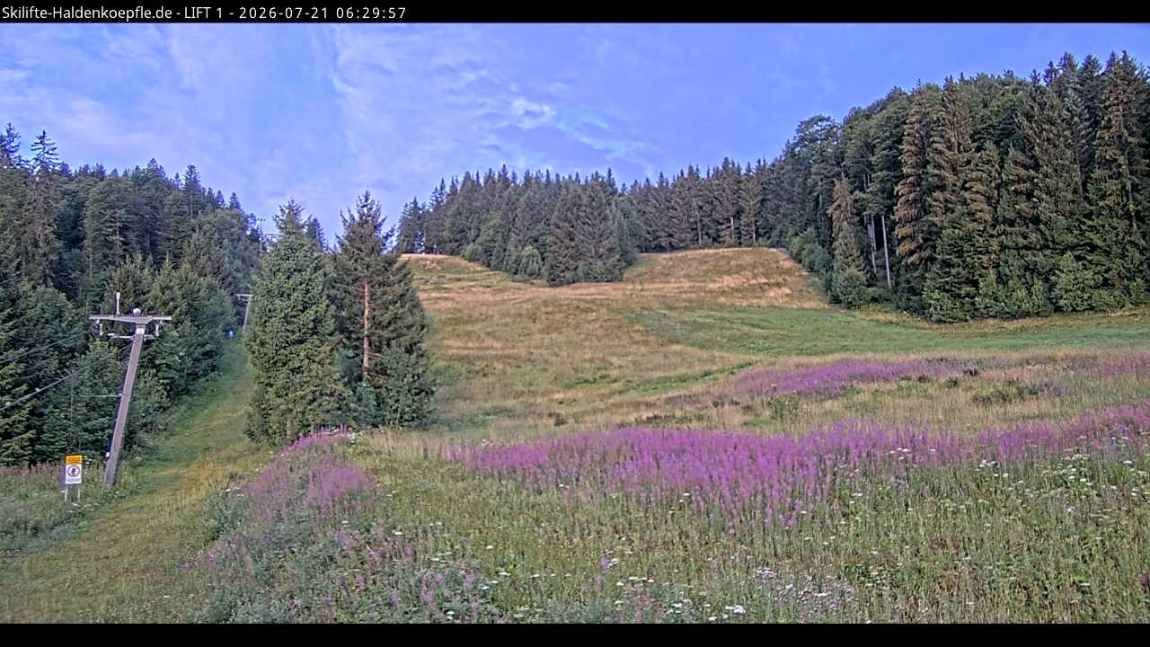Archiv Foto Webcam Haldenköpfle - Blick auf Lift1