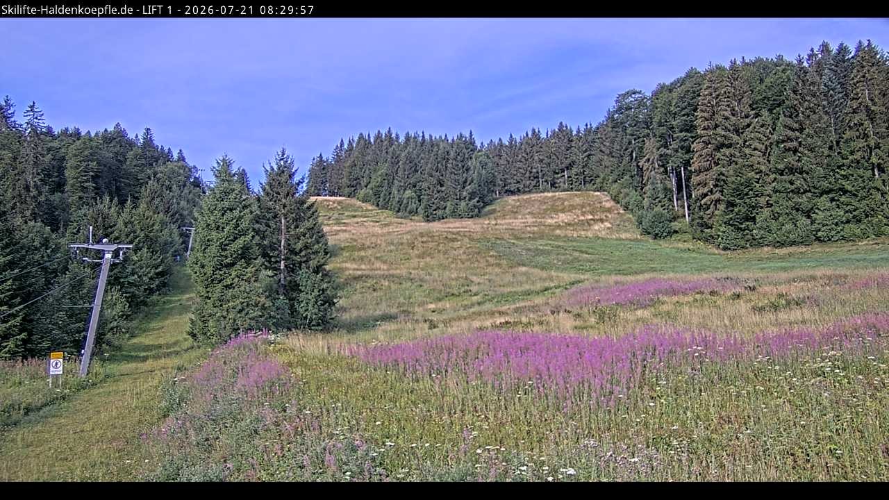 Archiv Foto Webcam Haldenköpfle - Blick auf Lift1