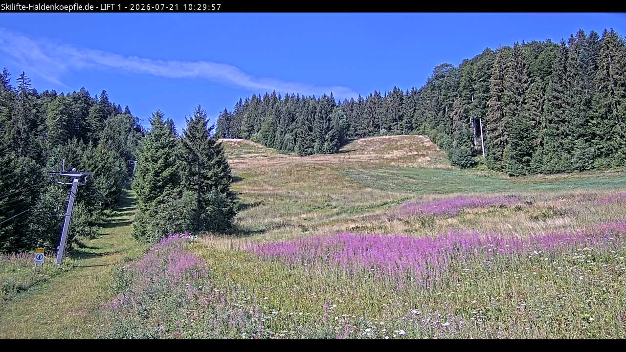 Archiv Foto Webcam Haldenköpfle - Blick auf Lift1