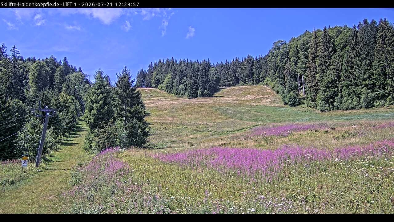 Archiv Foto Webcam Haldenköpfle - Blick auf Lift1