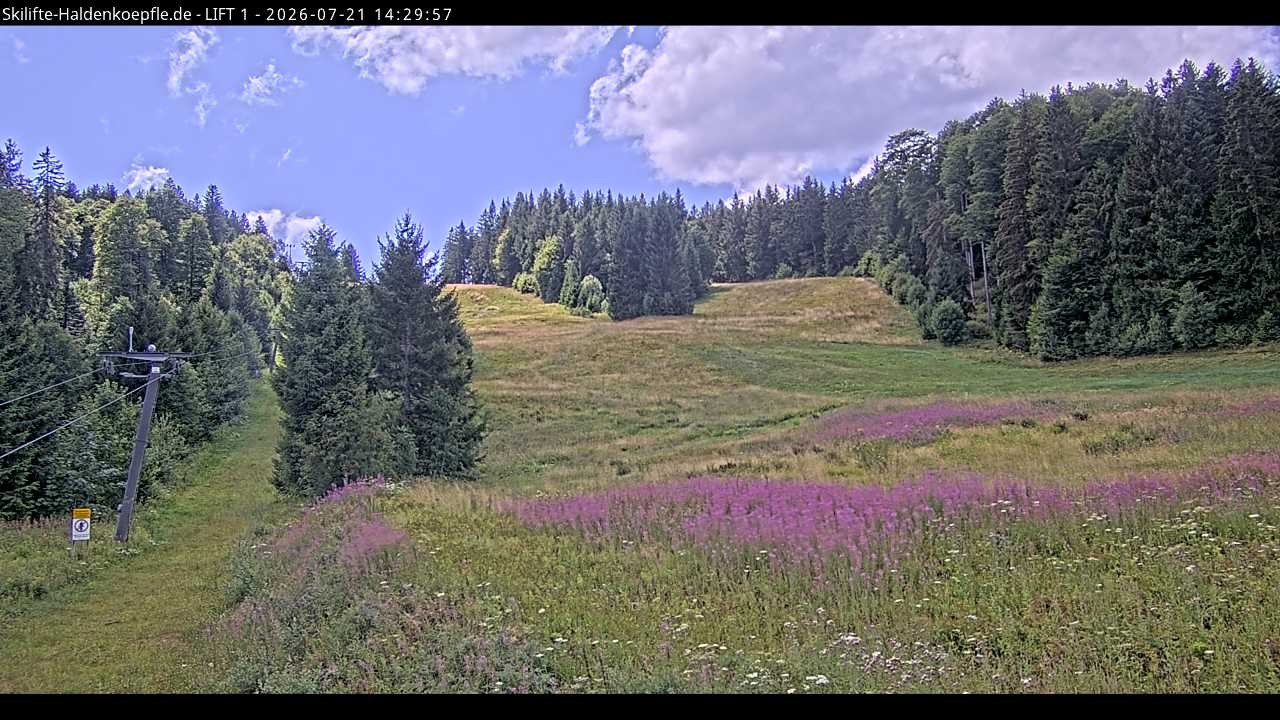 Archiv Foto Webcam Haldenköpfle - Blick auf Lift1