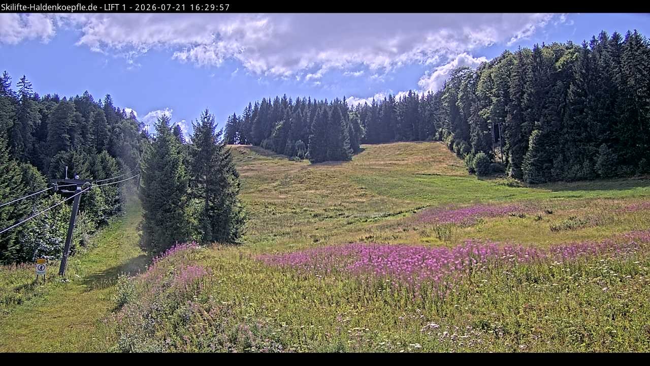 Archiv Foto Webcam Haldenköpfle - Blick auf Lift1
