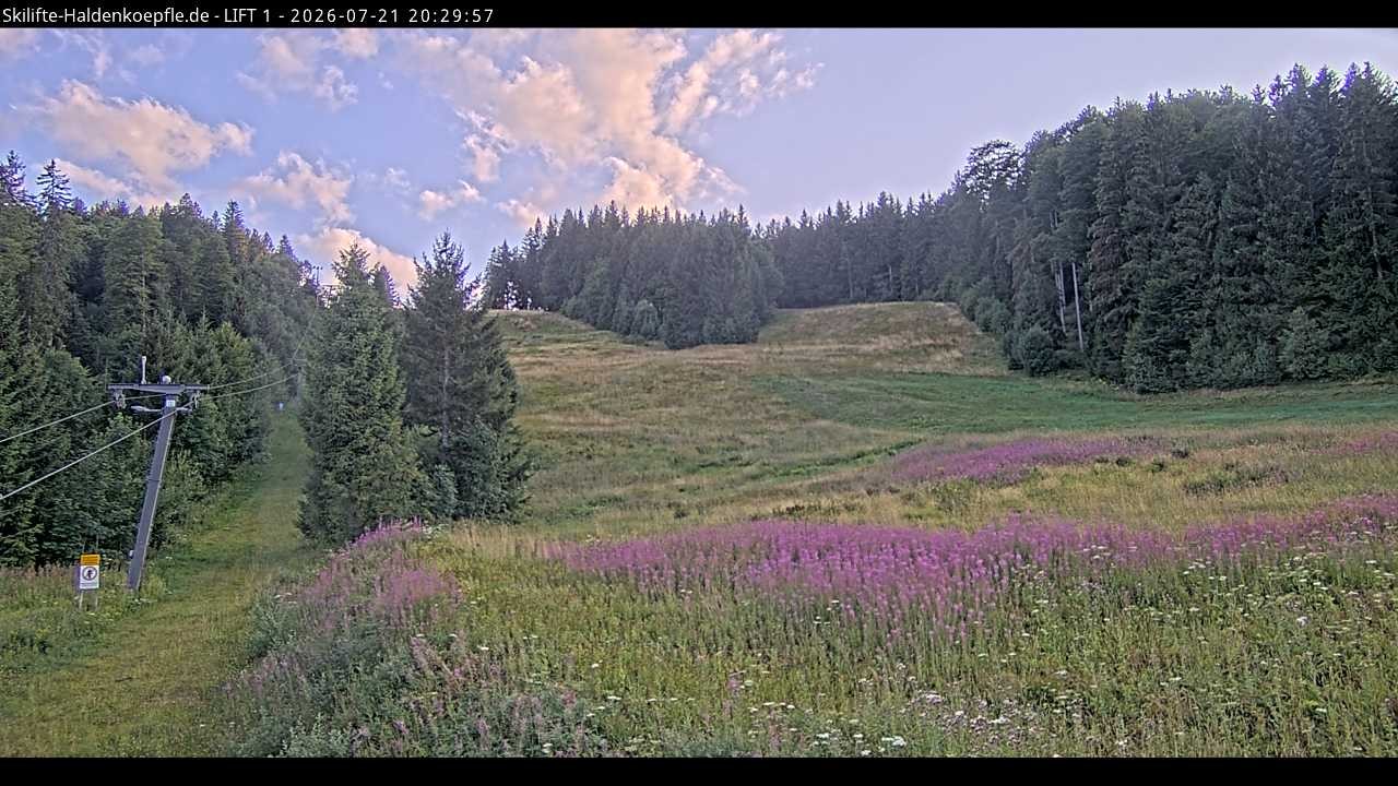 Archiv Foto Webcam Haldenköpfle - Blick auf Lift1