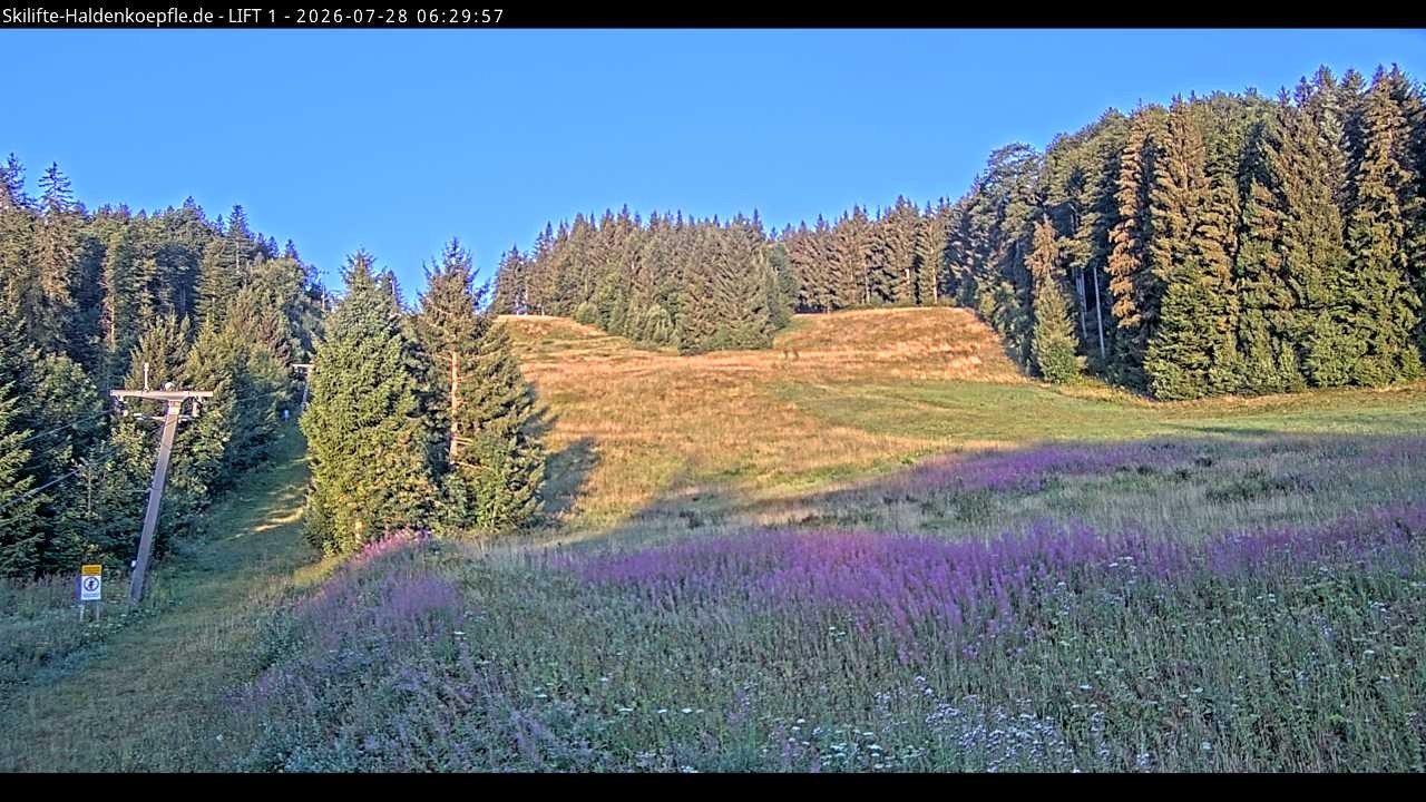 Archiv Foto Webcam Haldenköpfle - Blick auf Lift1