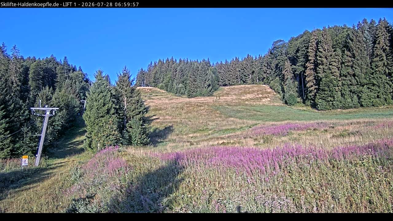 Archiv Foto Webcam Haldenköpfle - Blick auf Lift1