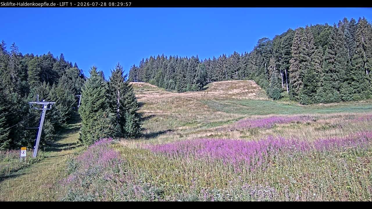 Archiv Foto Webcam Haldenköpfle - Blick auf Lift1