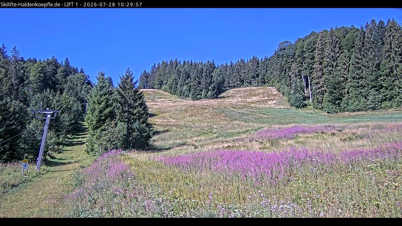 Archiv Foto Webcam Haldenköpfle - Blick auf Lift1