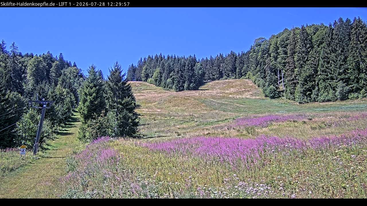 Archiv Foto Webcam Haldenköpfle - Blick auf Lift1