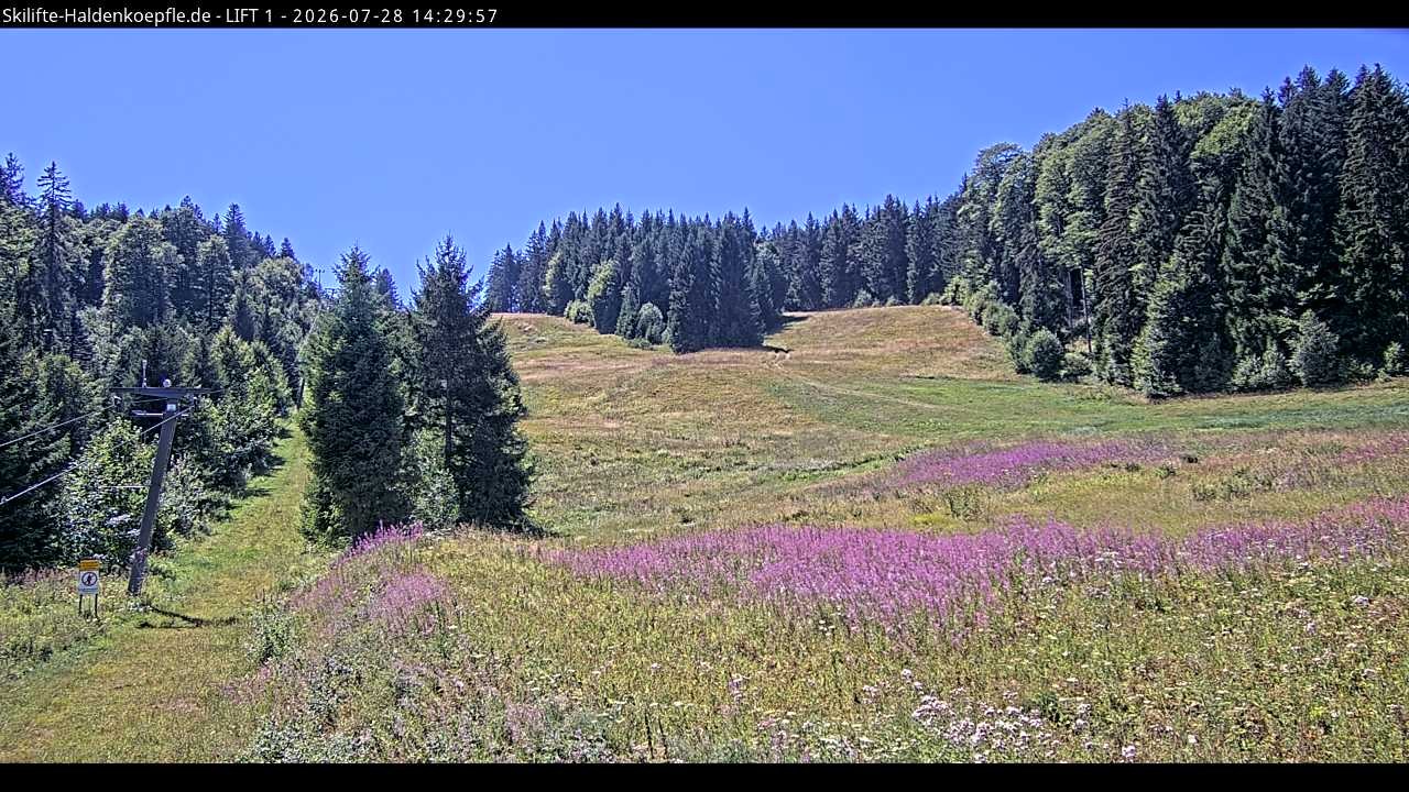 Archiv Foto Webcam Haldenköpfle - Blick auf Lift1