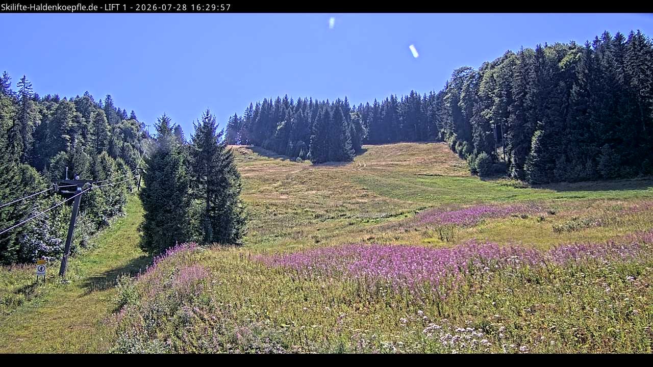Archiv Foto Webcam Haldenköpfle - Blick auf Lift1