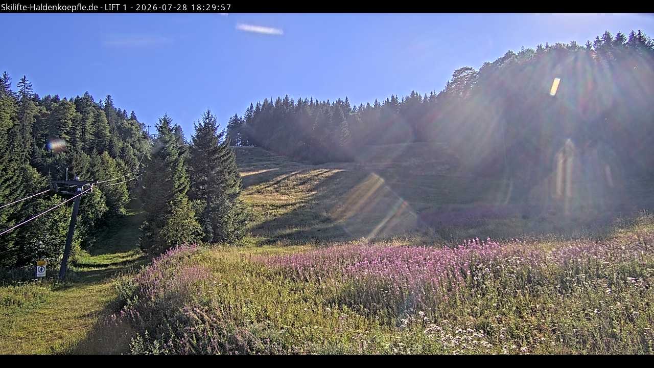 Archiv Foto Webcam Haldenköpfle - Blick auf Lift1