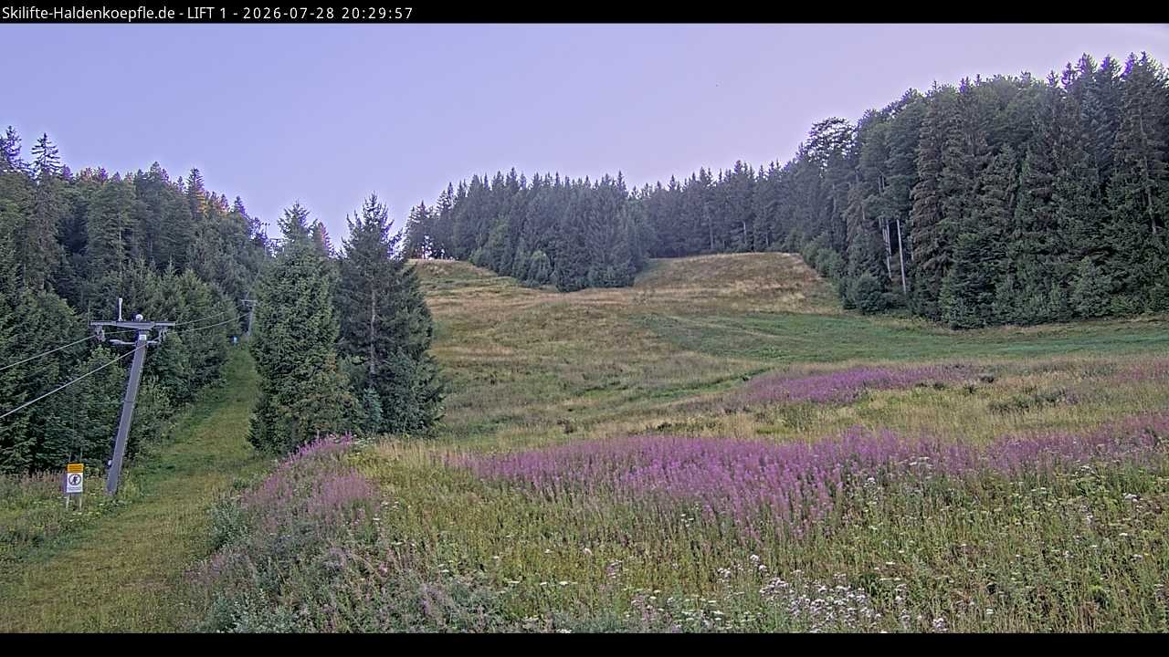 Archiv Foto Webcam Haldenköpfle - Blick auf Lift1