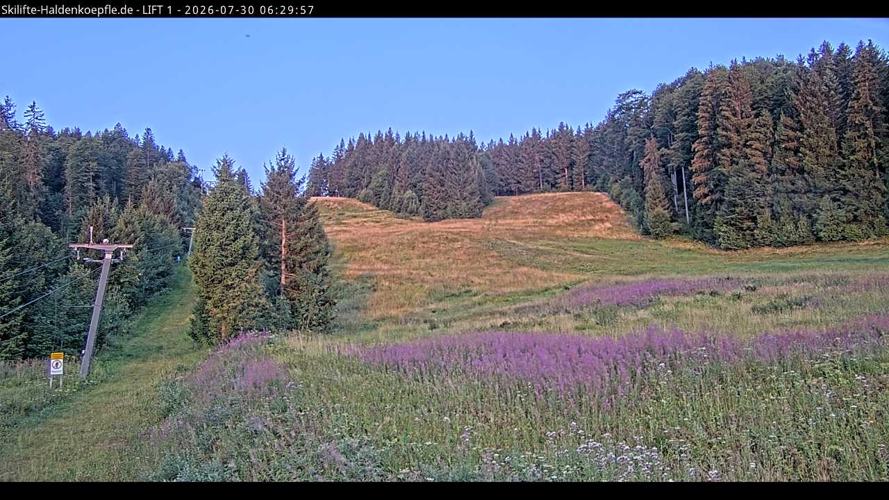 Archiv Foto Webcam Haldenköpfle - Blick auf Lift1