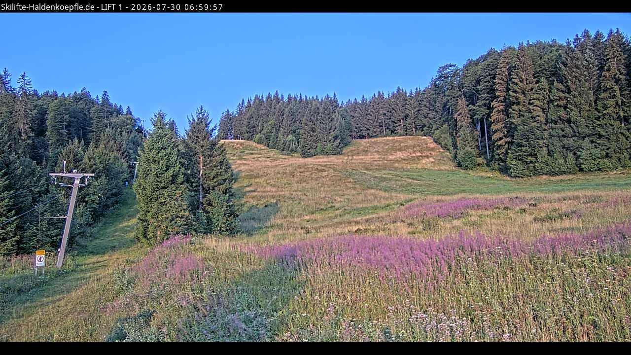 Archiv Foto Webcam Haldenköpfle - Blick auf Lift1