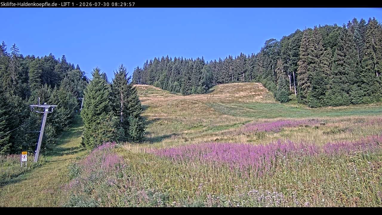Archiv Foto Webcam Haldenköpfle - Blick auf Lift1