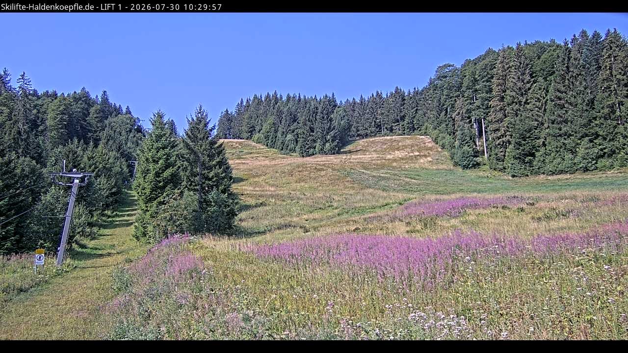 Archiv Foto Webcam Haldenköpfle - Blick auf Lift1