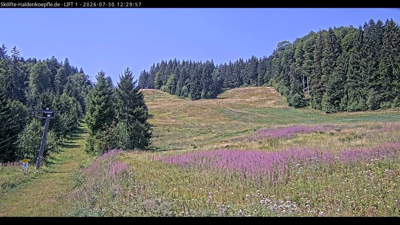 Archiv Foto Webcam Haldenköpfle - Blick auf Lift1