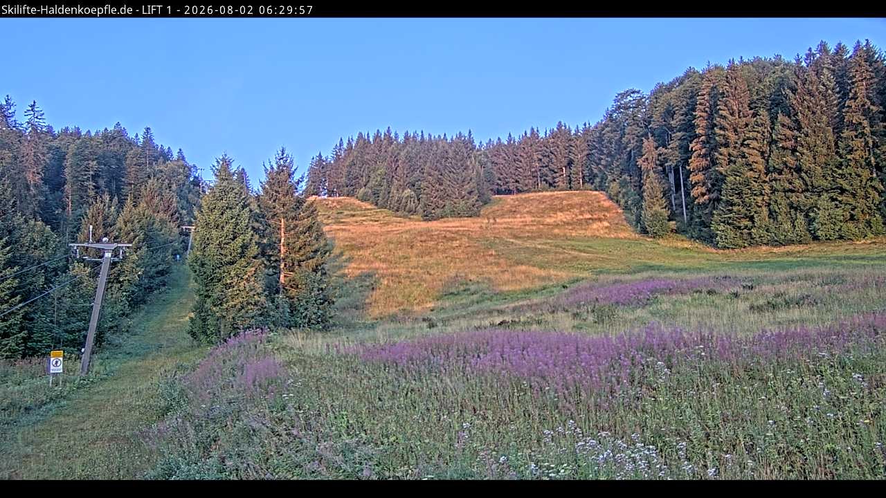 Archiv Foto Webcam Haldenköpfle - Blick auf Lift1