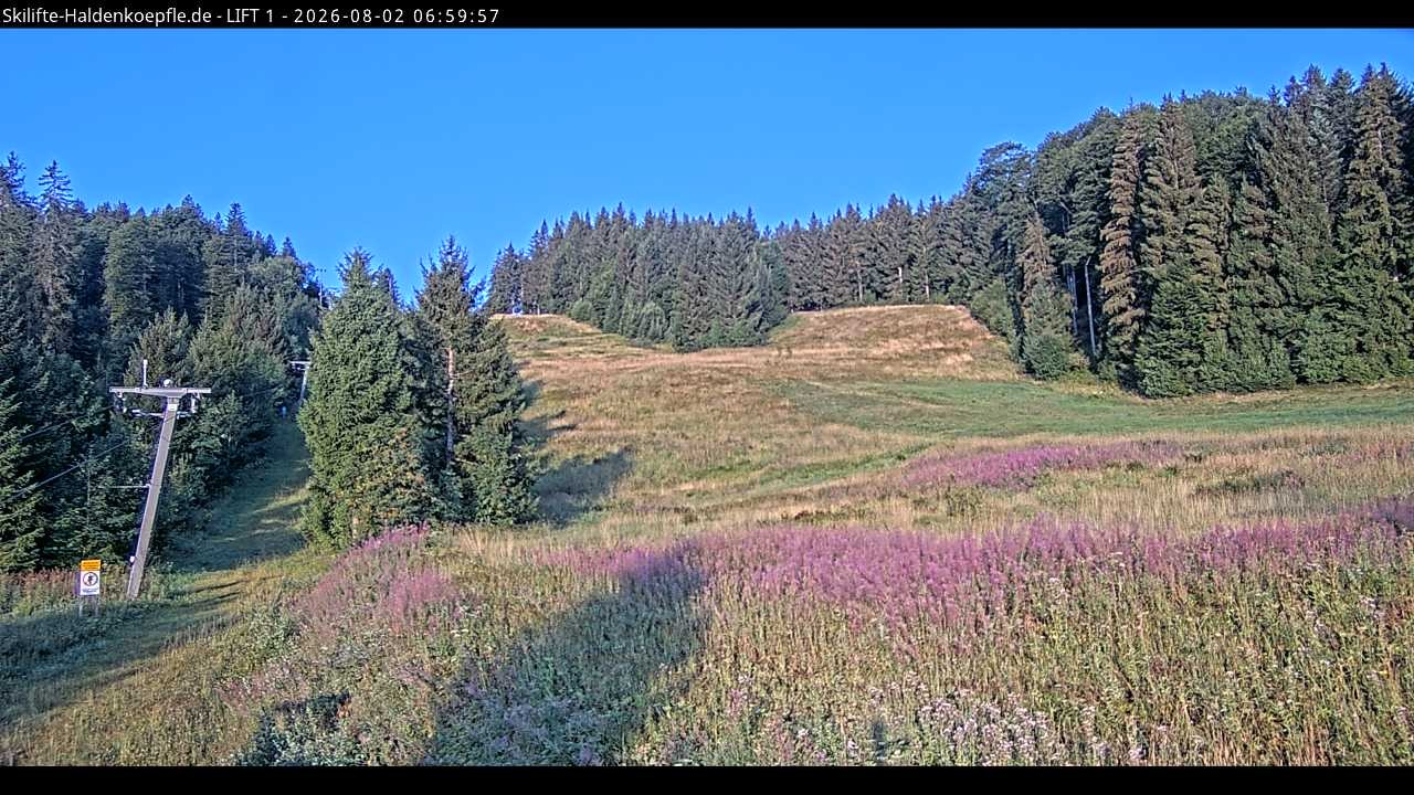Archiv Foto Webcam Haldenköpfle - Blick auf Lift1