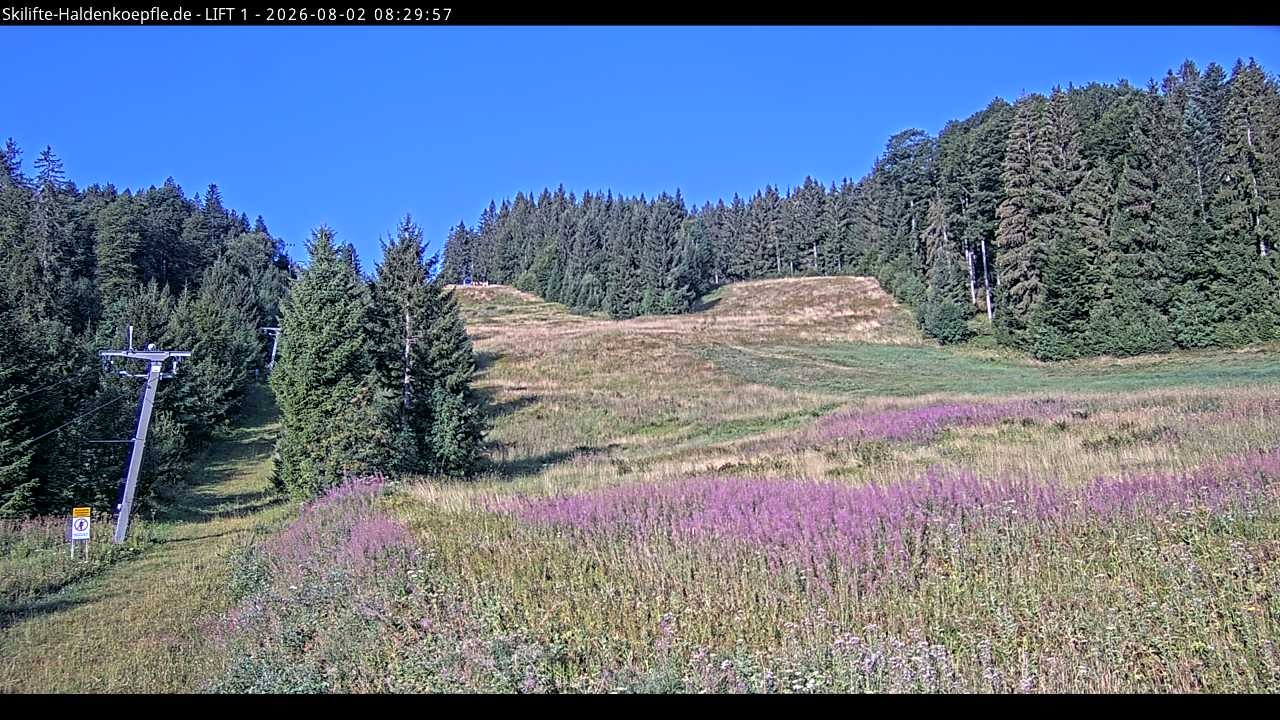 Archiv Foto Webcam Haldenköpfle - Blick auf Lift1
