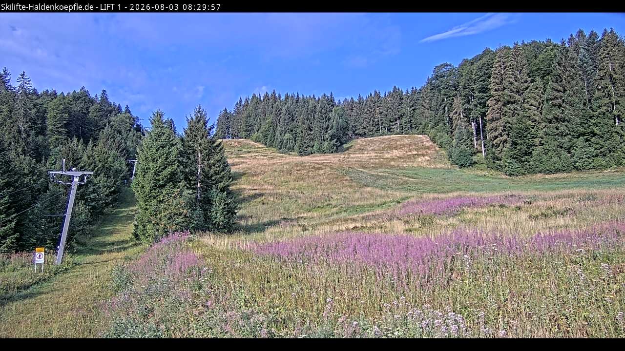 Archived image Webcam Haldenköpfle mountain - Lift 1