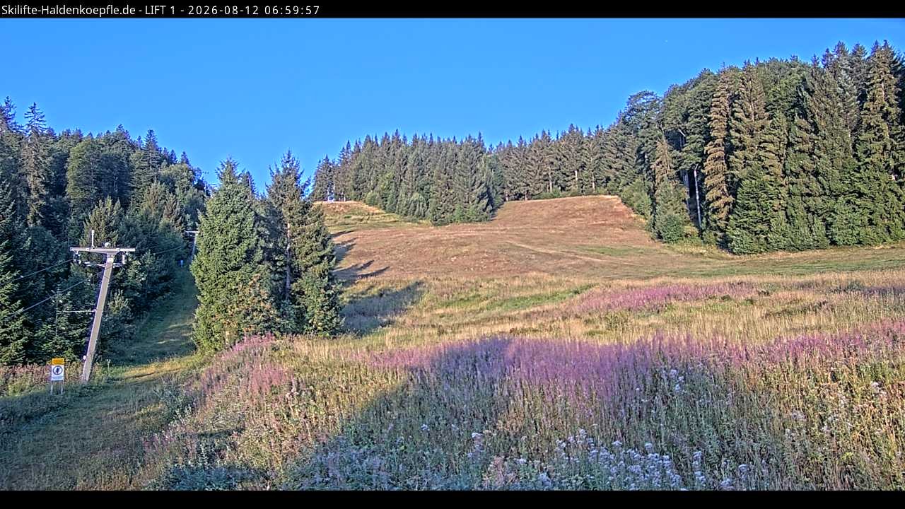 Archiv Foto Webcam Haldenköpfle - Blick auf Lift1