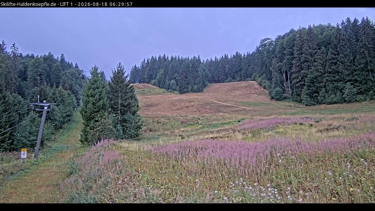 Archiv Foto Webcam Haldenköpfle - Blick auf Lift1