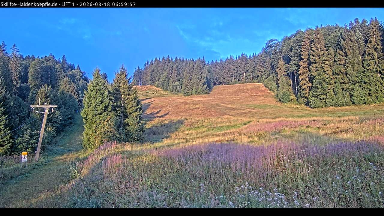 Archiv Foto Webcam Haldenköpfle - Blick auf Lift1