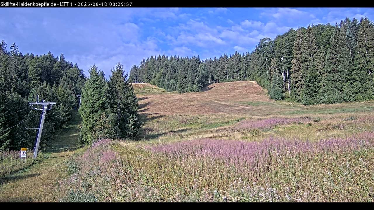Archiv Foto Webcam Haldenköpfle - Blick auf Lift1