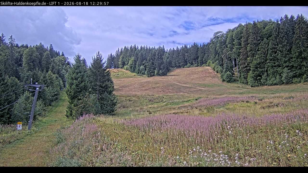 Archiv Foto Webcam Haldenköpfle - Blick auf Lift1