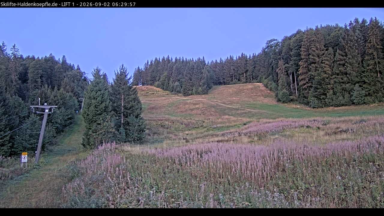 Archiv Foto Webcam Haldenköpfle - Blick auf Lift1