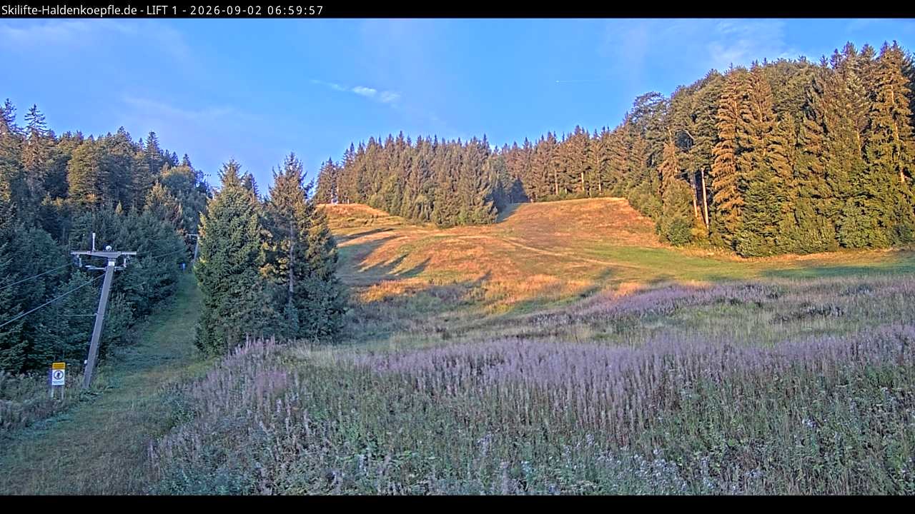 Archiv Foto Webcam Haldenköpfle - Blick auf Lift1