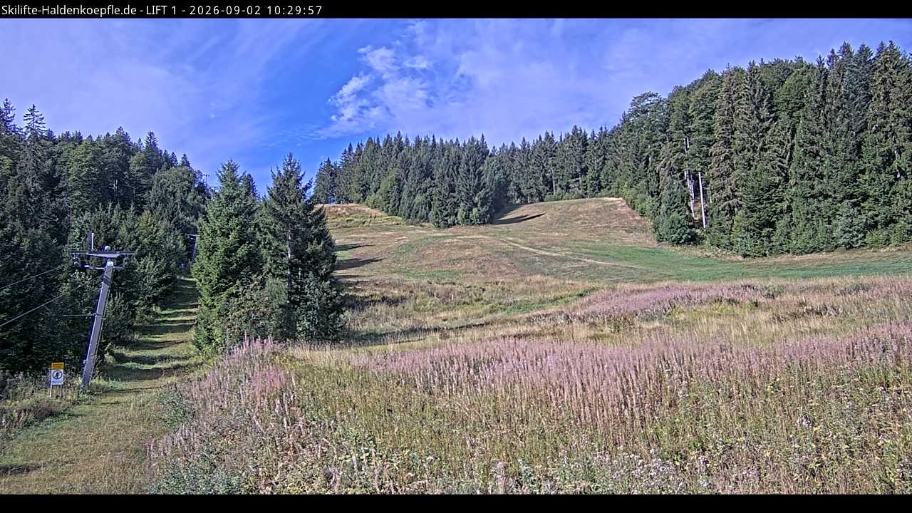 Archiv Foto Webcam Haldenköpfle - Blick auf Lift1