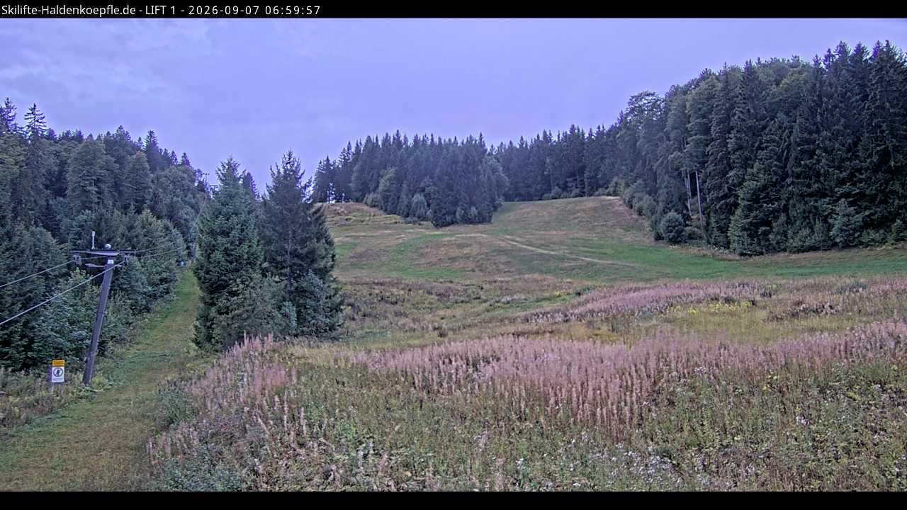 Archiv Foto Webcam Haldenköpfle - Blick auf Lift1