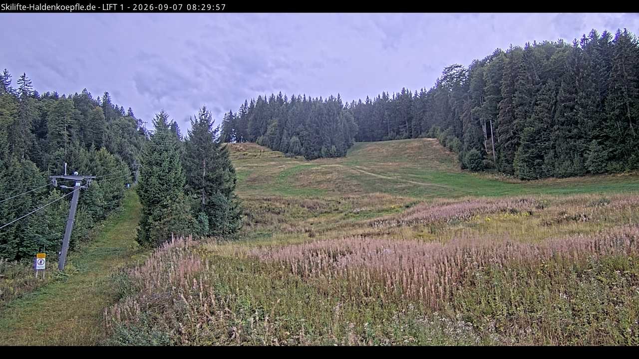 Archiv Foto Webcam Haldenköpfle - Blick auf Lift1
