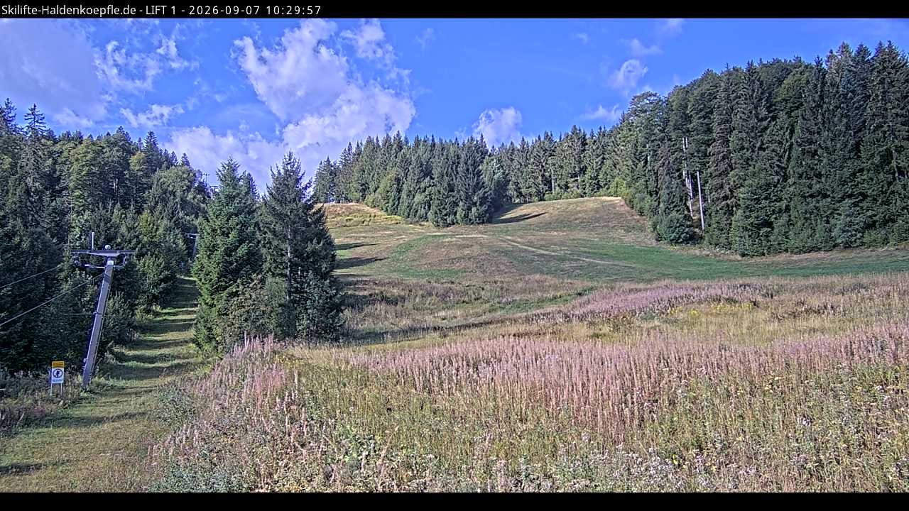 Archiv Foto Webcam Haldenköpfle - Blick auf Lift1